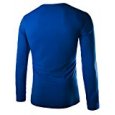 Men Metal Button V Neck Slim Muscle T Shirt