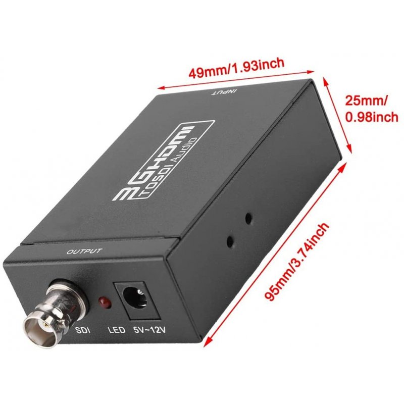 SD-SDI/HD-SDI/3G-SDII to HDMI Adapter Support 1080P High Definition Input SDI Converter 