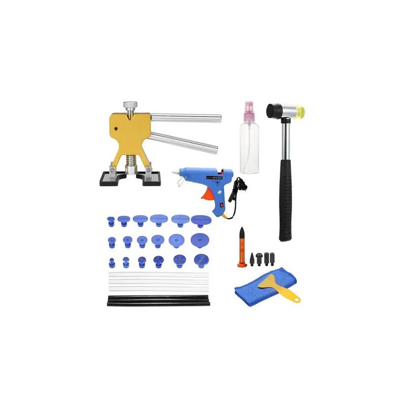 39pcs/set Aluminum Alloy Car Dent Repair Tool Kit Dent Puller Metal Tool Pdr Repair Suction Extractor Kit Universal Application 