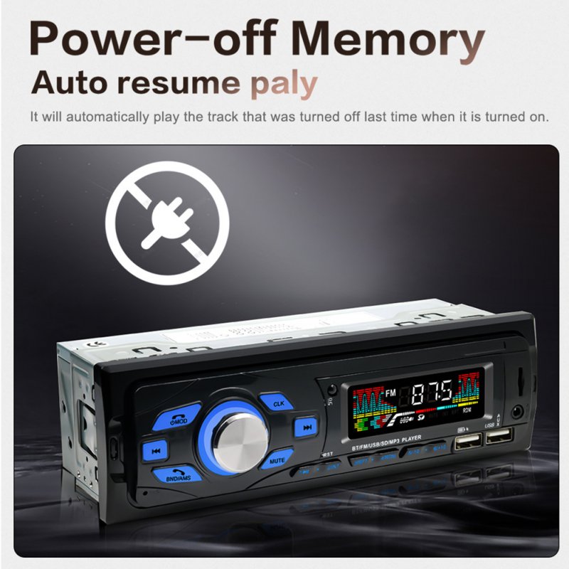 Car Radio Audio 1Din Bluetooth Stereo MP3 Player Fm Receiver 
