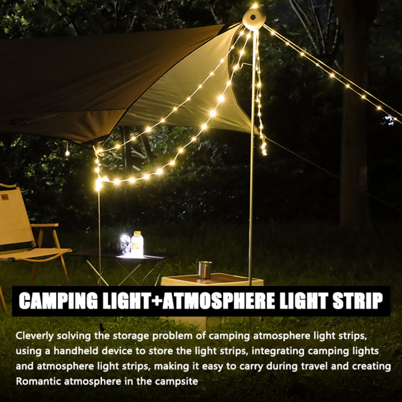 Multifunctional Portable Camping Light Outdoor Atmosphere Tent Decoration LED Light String For Yard Hiking Camping 