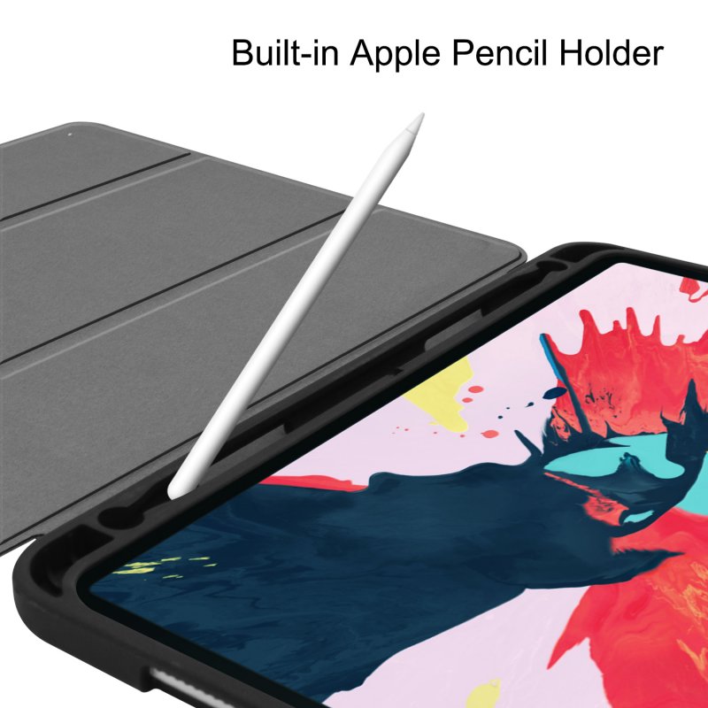 11 inch Foldable TPU Protective Shell Tablet Cover Case Shatter-resistant with Pen Slot for iPadPro 