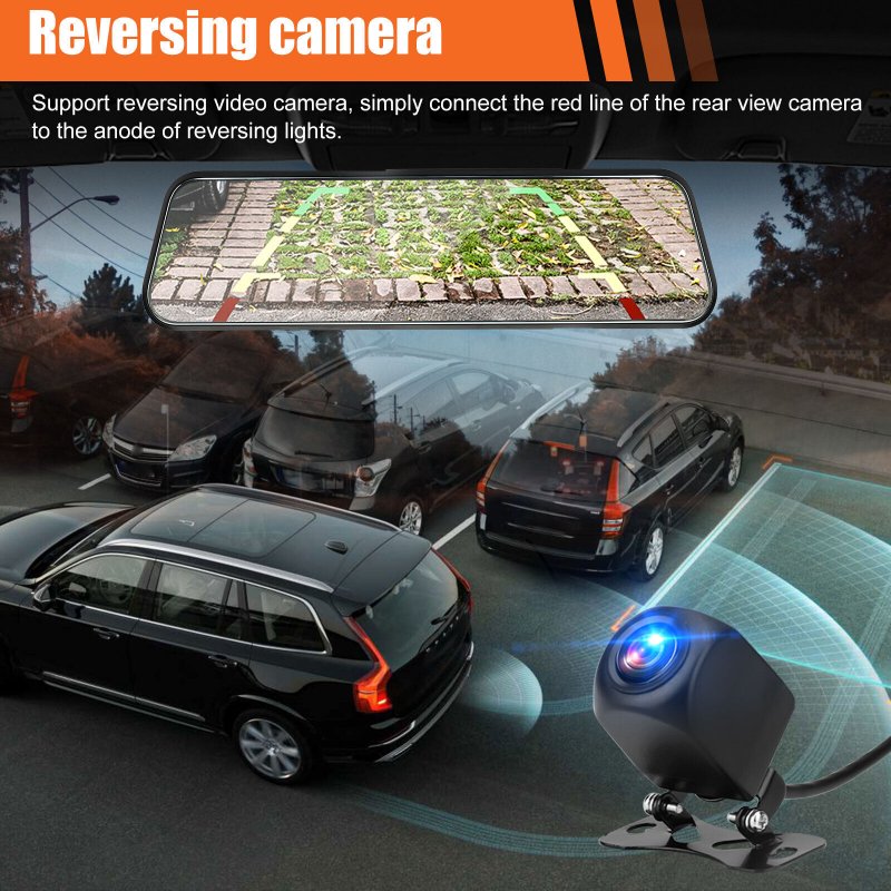 Car Dvr Dash Cam 10 inch Full-Screen Dual-Lens Video Recorder Night Vision G-Sensor 