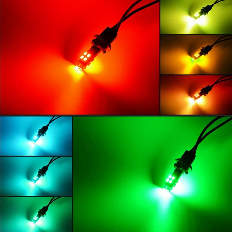 RGB T10 W5W Led Bulbs Multi-color 360-degree Lighting Interior Exterior Strobe Lights