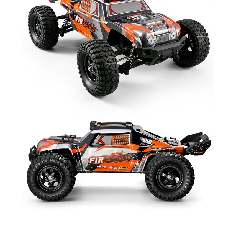 Hbx 901a Rtr 1/12 2.4g 4wd 45km/h Brushless 2ch Rc Cars Fast Off-road Led Light Truck Models Toys With 7.4v 1600mah Lipo Battery Double battery single USB