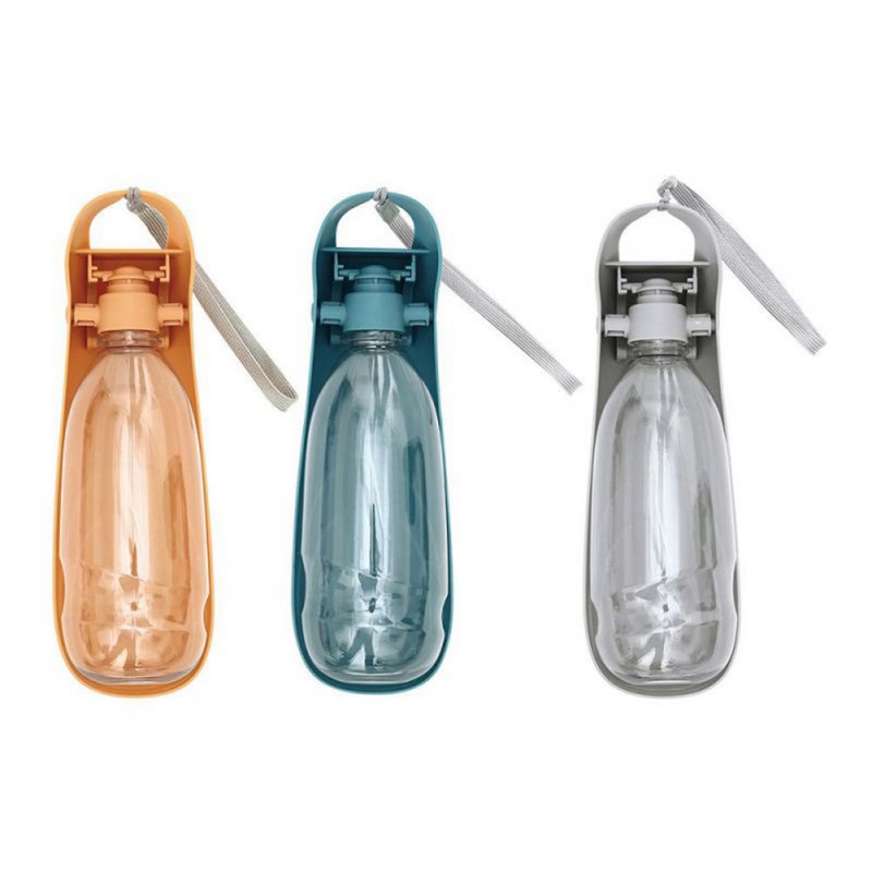 550ml Portable Pet Water  Dispenser Leak-proof Dog Water Bottle Folding Transparent Pet Care Cup Accompanying Supplies For Travel 