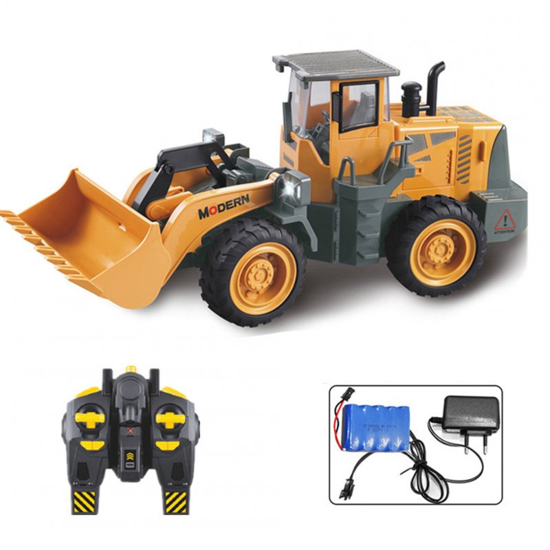 2.4g Remote Control Bulldozer 8-channel Rechargeable Engineering Vehicle Model Toy for Boys Birthday Gifts 