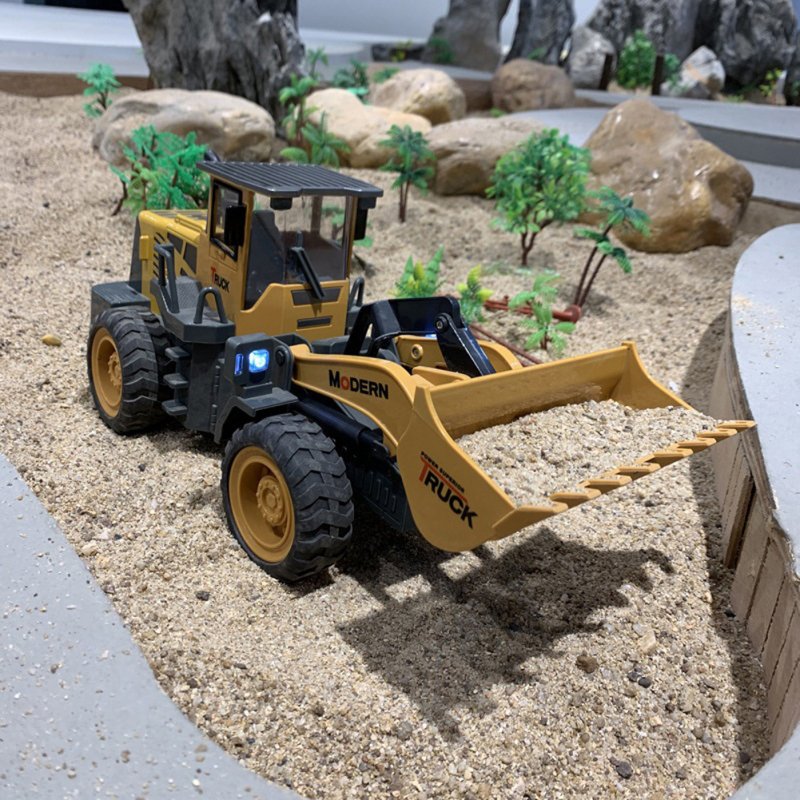 2.4g Remote Control Bulldozer 8-channel Rechargeable Engineering Vehicle Model Toy for Boys Birthday Gifts 