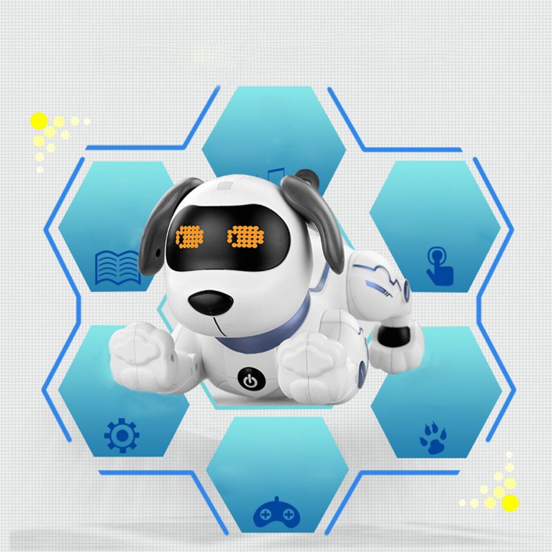 RC Robot Dog Toys for Kids Programmable Remote Control Stunt Robot Puppy Interactive Toy Electronic Pet Dog