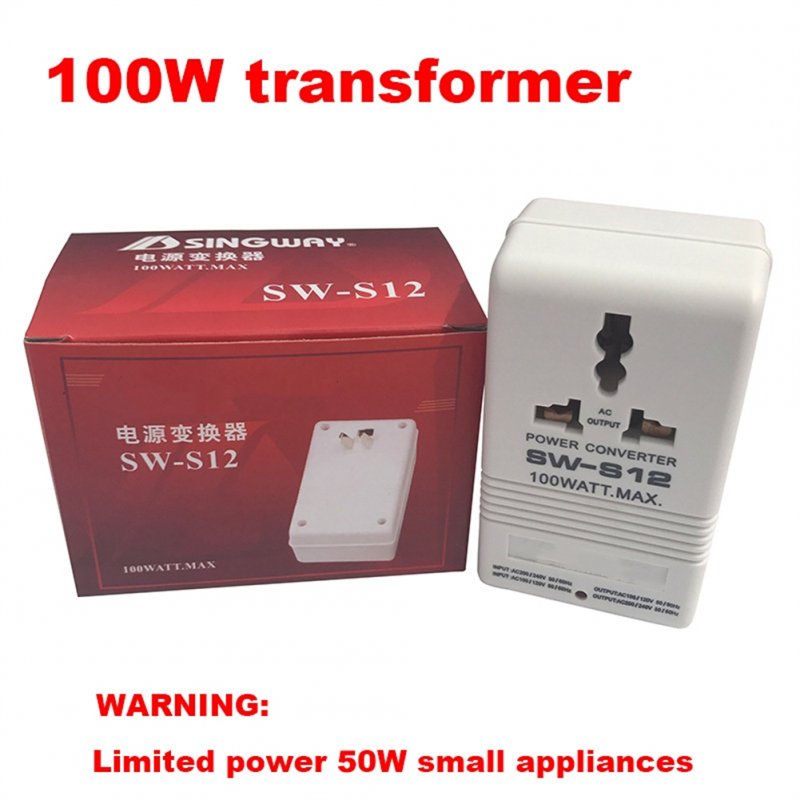 Sw-s12 100w Power Transformer Portable 110v to 220v 220v to 110v Bidirectional Converter Transformer