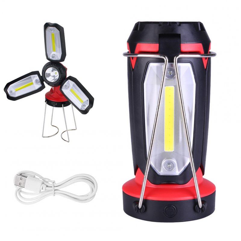 Outdoor Led Camping Light 6 Modes USB Rechargeable Portable Long-lasting Emergency Light Camping Lantern Yellow 