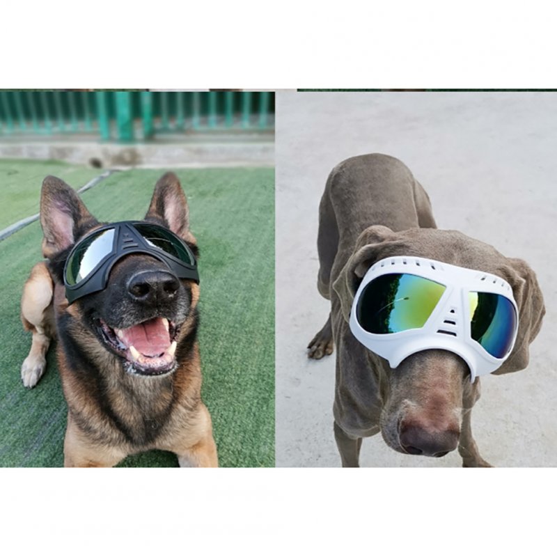 Pet Dog Sun Glasses Goggles Waterproof Snowproof UV Protective Sunglasses Eye Wear Large Black