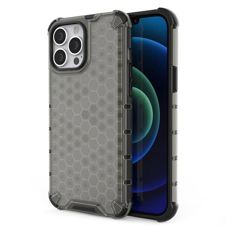 Smart Phone Case Shockproof Hard Protective Cover Scratch-Resistant Protective Skin Compatible For IPhone 15 Translucent gray iPhone15pro
