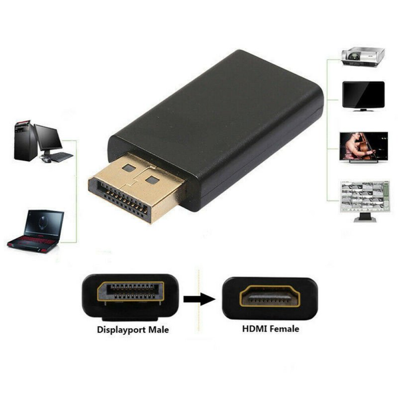 Portable Display Port DP Male to HDMI Female Adaptor Adapter Converter for HDTV 