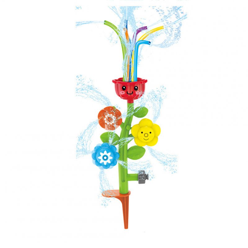 Children Rotatable Bath Toys Outdoor Water Spray Flower Sprinkler Toy For Bathroom Summer Water Party 
