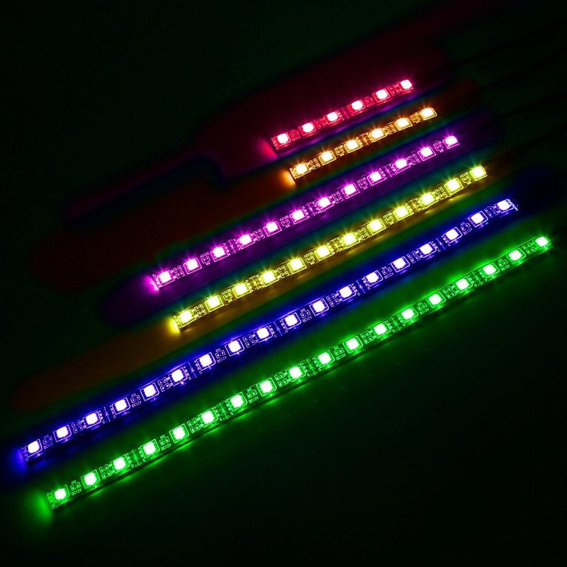 6-in-1 Motorcycle Under Glow Light Kit RGB Music Atmosphere Light Strip Led Bar Modified Contour Lamp