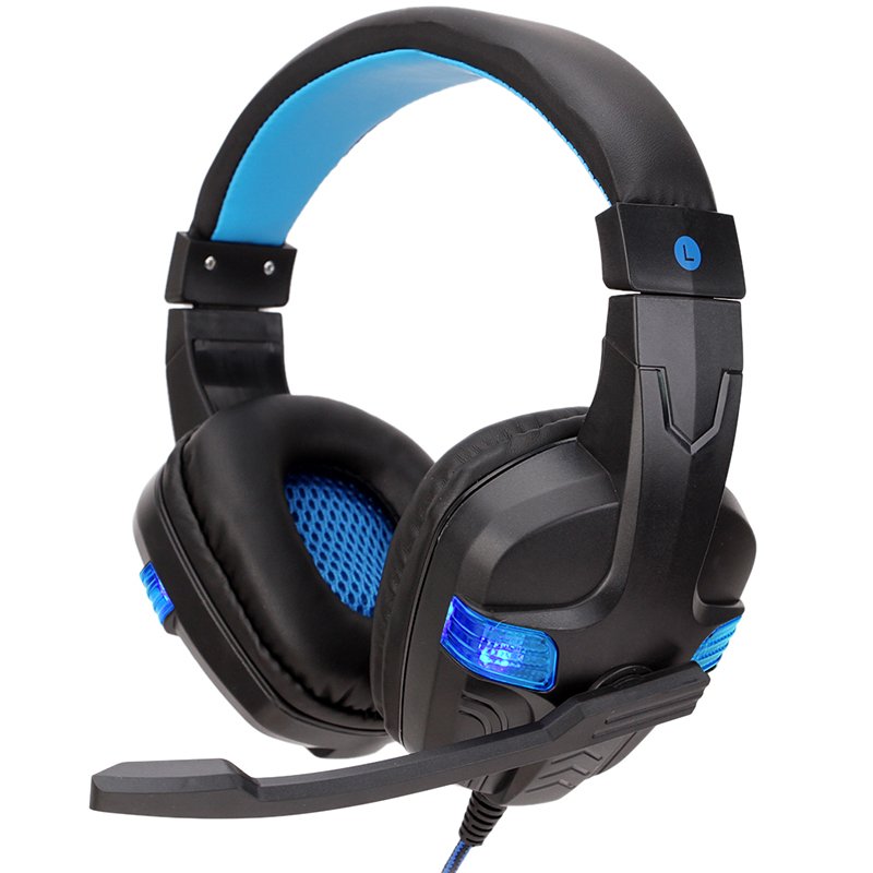 Gaming Headset Deep Bass Stereo Computer Game Headphones with Microphone LED Light 