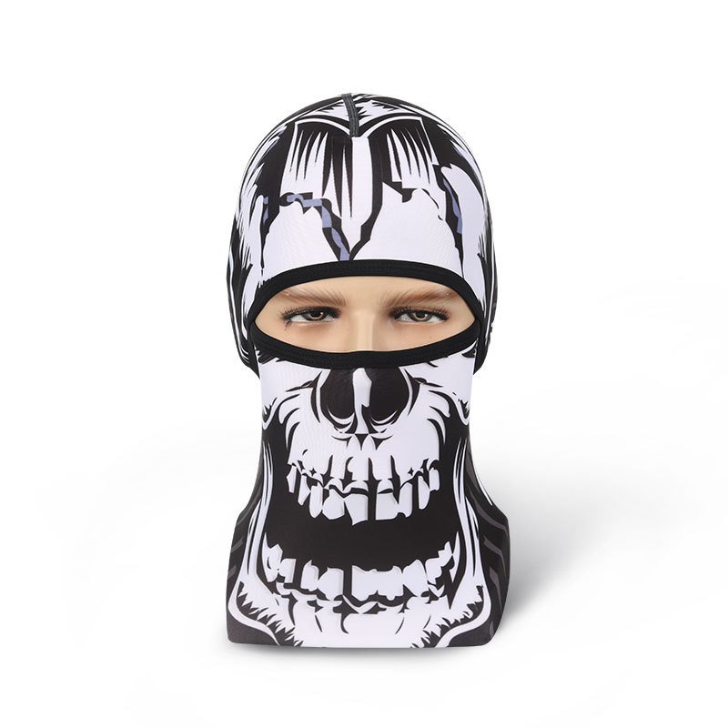 Sports Headwear Motorcycle Riding Headgear Magic Sport Scarf Full Face Mask Balaclava One size_Skull B