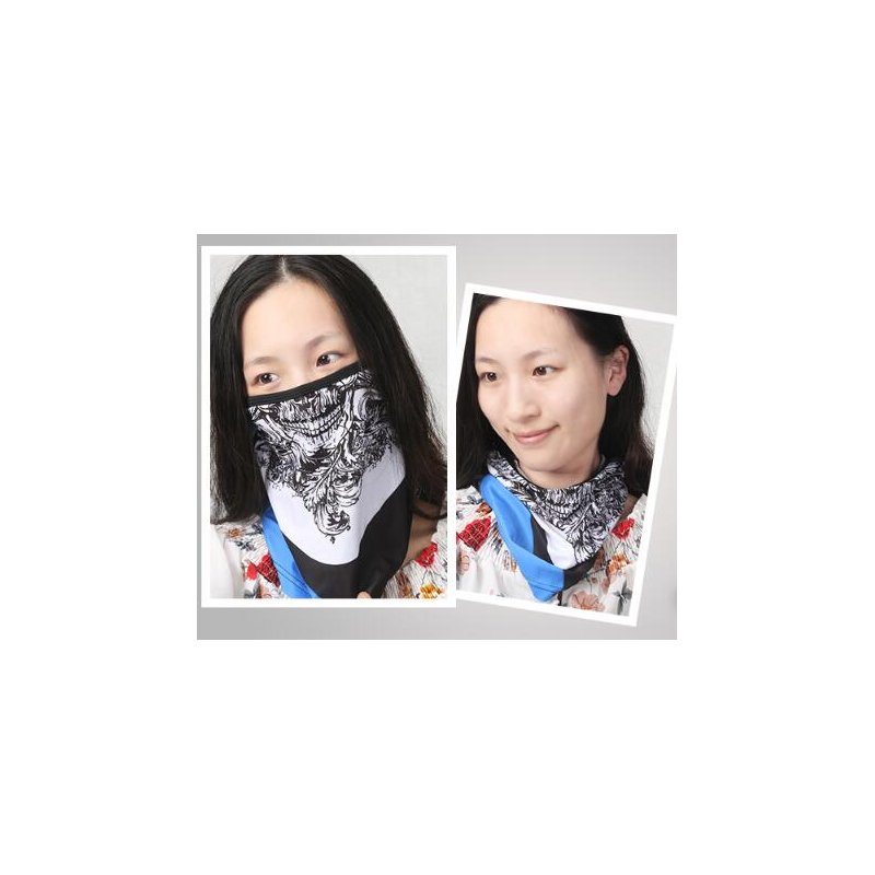 Sports Headwear Motorcycle Riding Headgear Magic Sport Scarf Full Face Mask Balaclava One size_Skull B