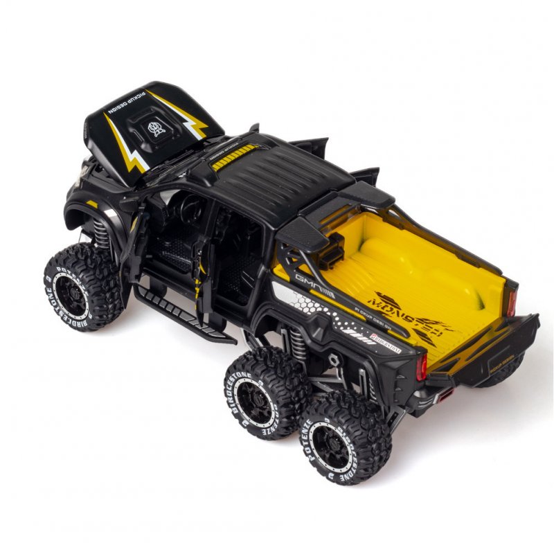 6X6 Alloy Pull Back Car Model Toys Simulation Off-road Vehicle Ornaments Children Car Toys 