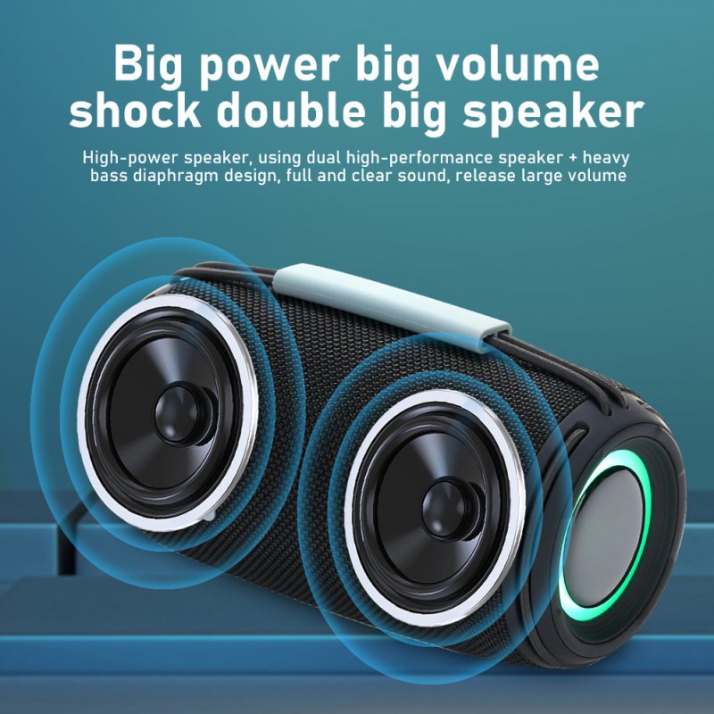 TG657 Portable Wireless Speaker Rich Bass Loud Speaker Lighting Audio Home Outdoor Stereo Speaker Powerful Sound Subwoofer 
