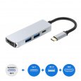 4-In-1 C Hub 2 USB Port Adapter