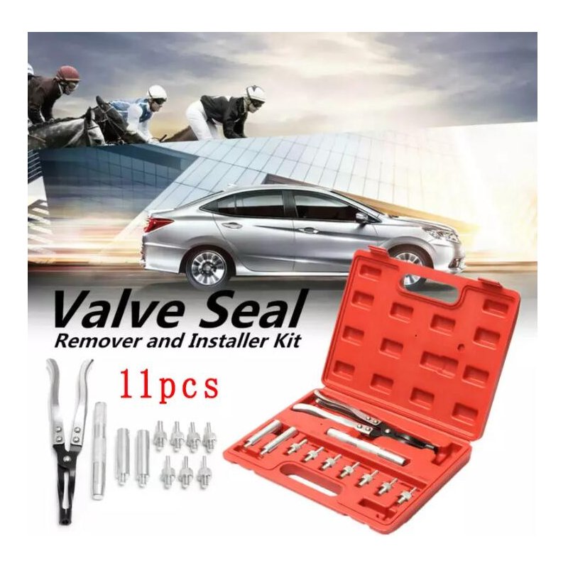 11pcs Valve Stem Seal Seating Pliers Tool Removal and Installer Set Oil 11pcs