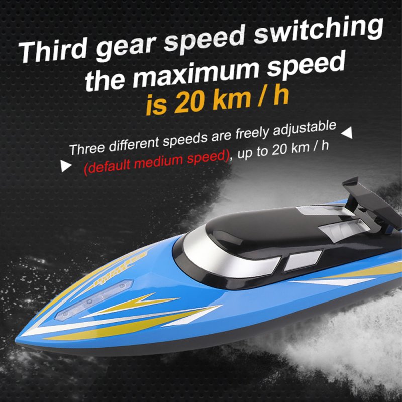 2.4g Remote Control Boat Children Long Battery Life High-speed Speedboat with Light 