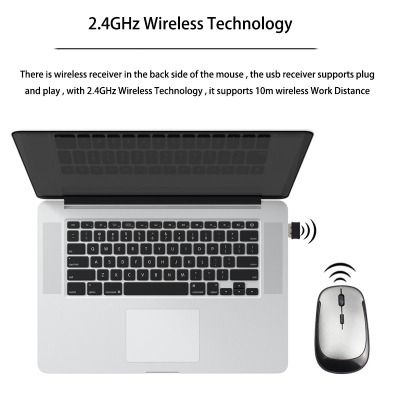 2.4G Wireless Mouse USB 2.0 Receiver Super Slim Mini Cute Optical Wireless Mouse USB Right Scroll Mice for Laptop PC Video Game  