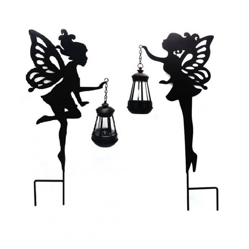 Solar Outdoors Lights Party Lamps Gardens Floor 2 Ground Insert 2 Lamps Iron Flower Fairy Lawns Light For Outside Garden 