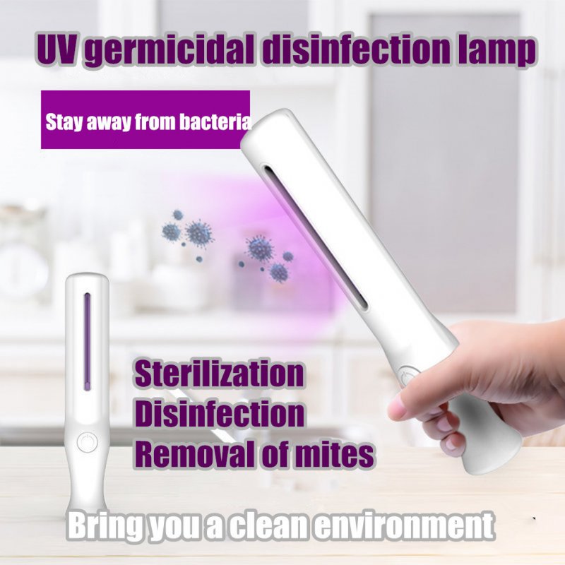 Portable Sterilization Lamp Plastic UV Disinfection Light Home Use 2W 