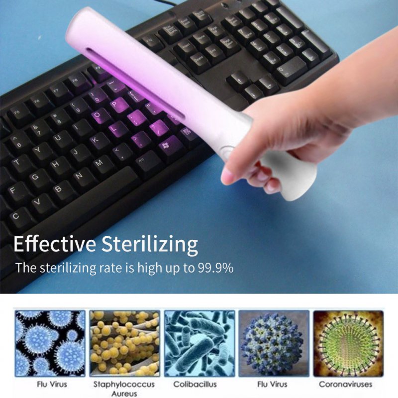 Portable Sterilization Lamp Plastic UV Disinfection Light Home Use 2W 