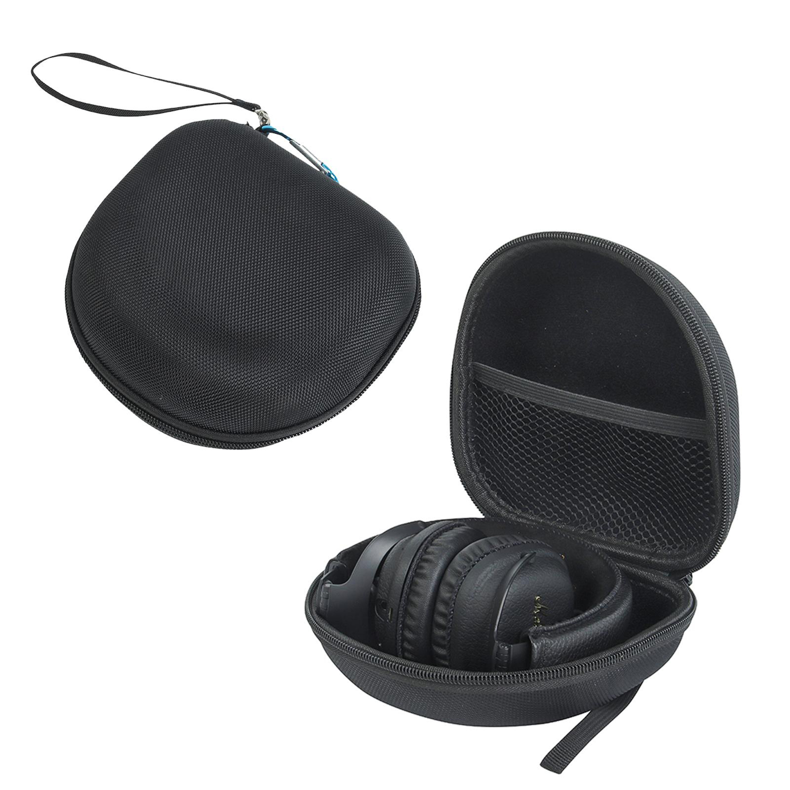 Portable Earphone Storage Bag Waterproof Travel Carrying Case Compatible For Marshall Major Iv Headphone black