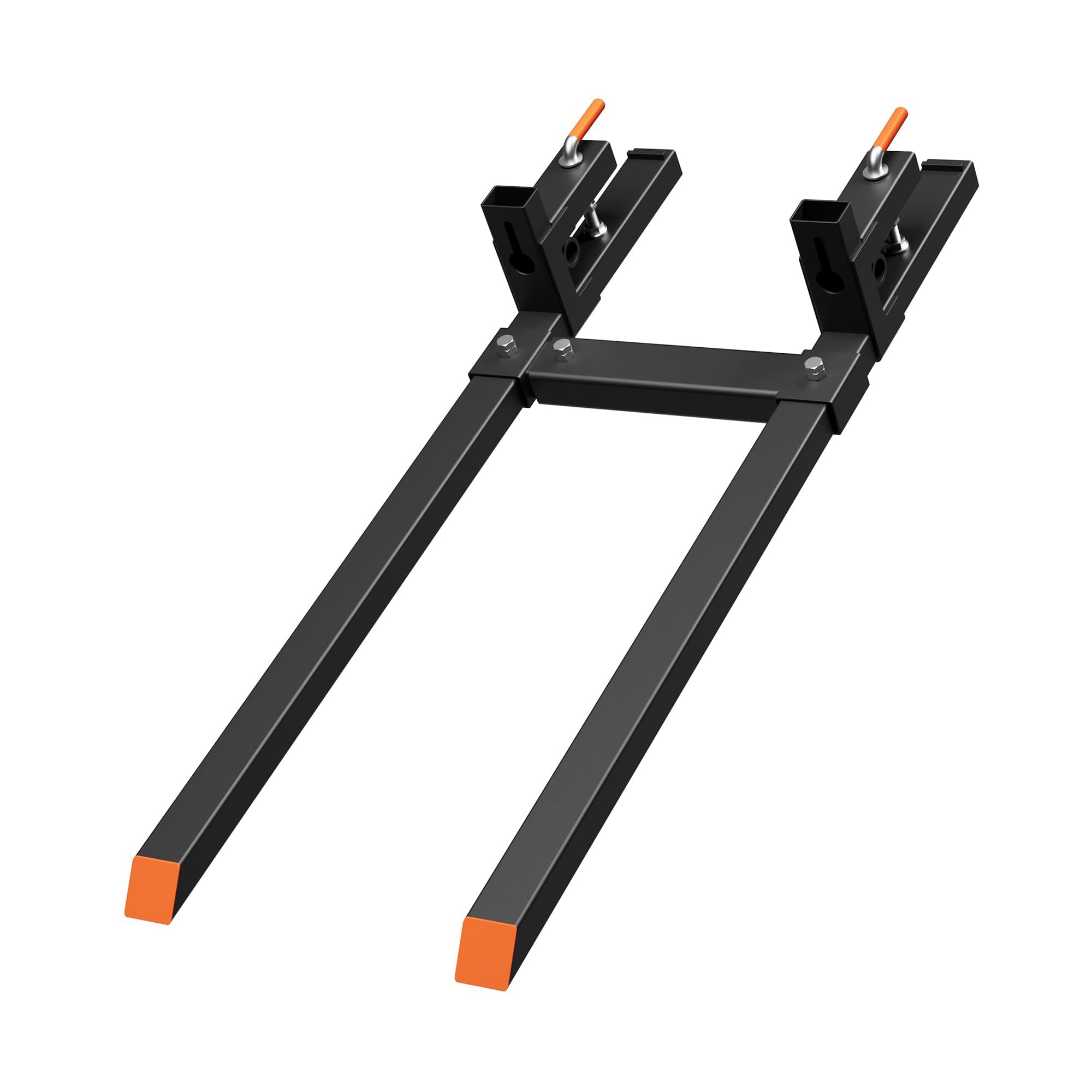 US GARVEE Clamp on Pallet Forks Tractor Bucket Forks Quick Attach Forks with Adjustable Stabilizer