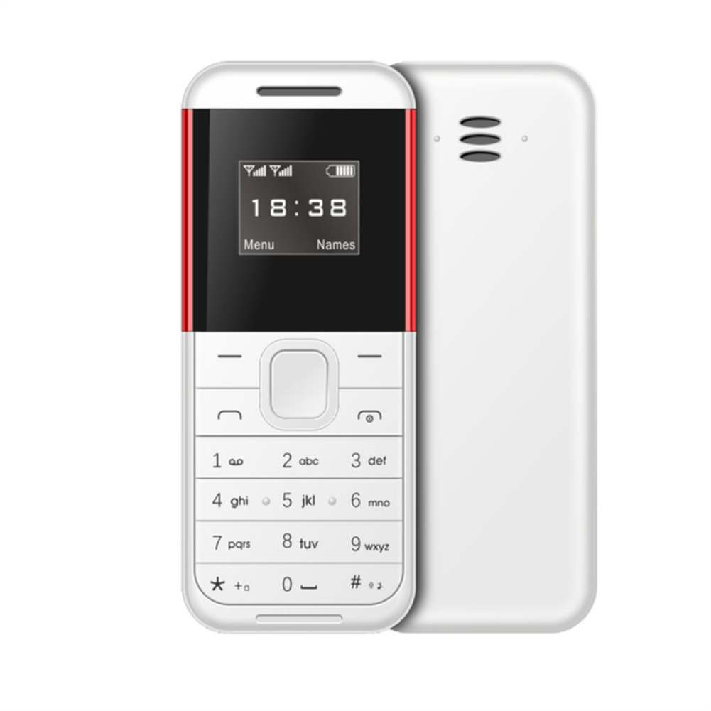 0.66 Inch BM222 Mini Mobile Phone MTK6261D CPU with Blacklist Function Dual SIM Unlock Cell Phone White