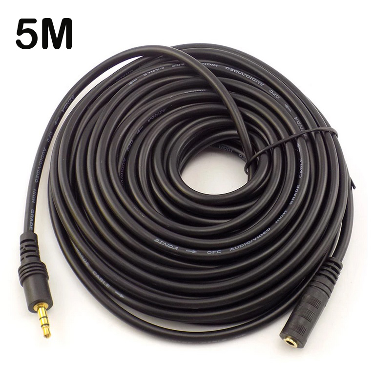 5m Audio  Extension  Cable 3.5mm Male To Female Headphone Cable For Car Earphone Speaker 5 meters