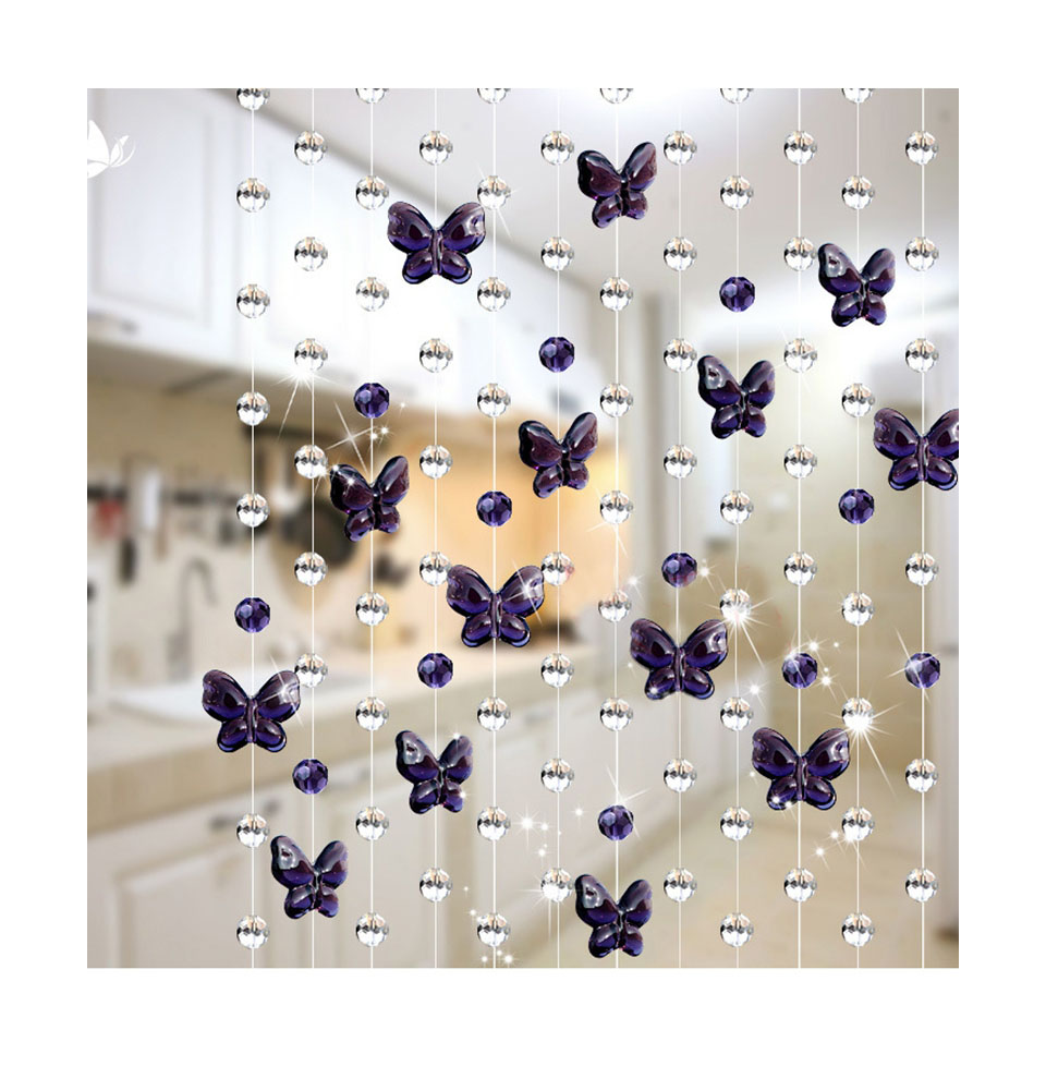 1M Glass Crystal Beads Curtain Window Door Curtain Passage Wedding Backdrop Pro