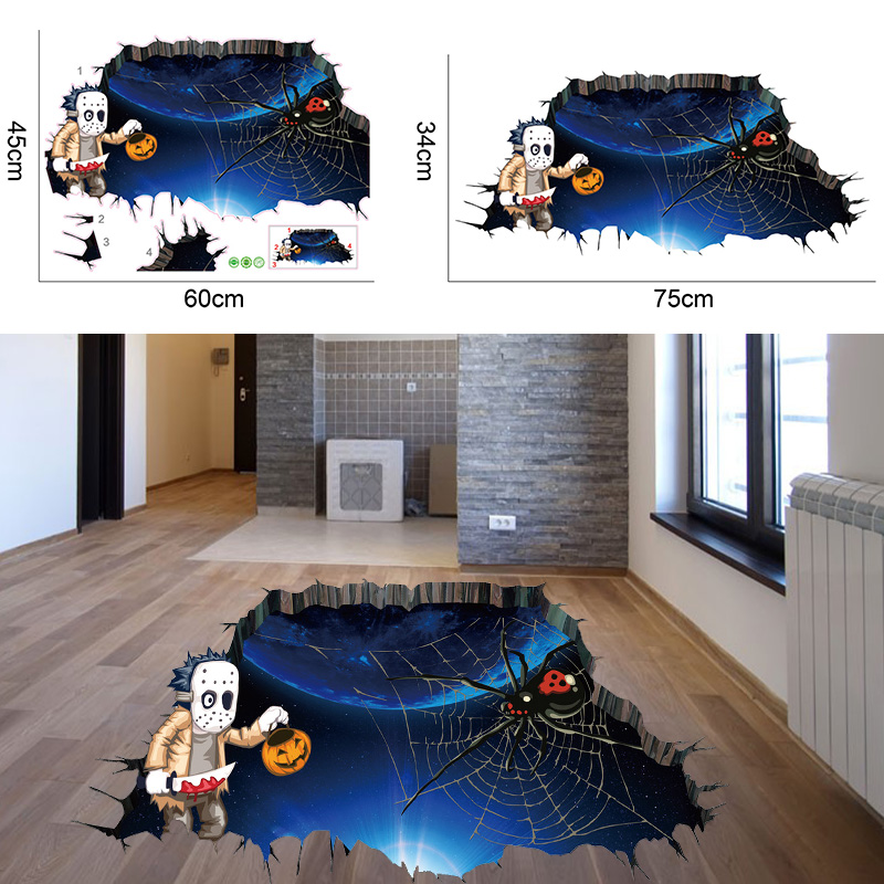 Wholesale 3d Scary Halloween Wall Sticker Floor Paster For