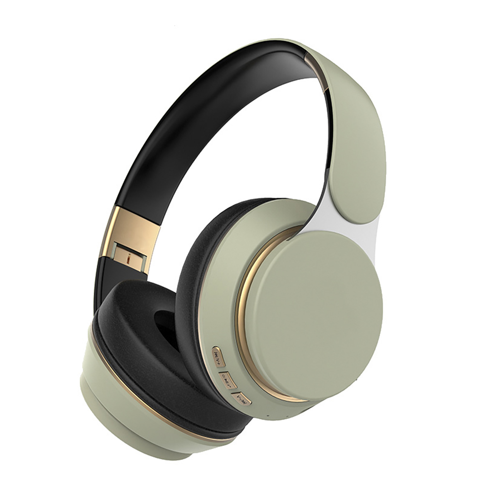 FG-07S Noise Canceling Headphones Wireless Headphones Over Ear Headset With Microphone Deep Bass Comfortable Earpads green