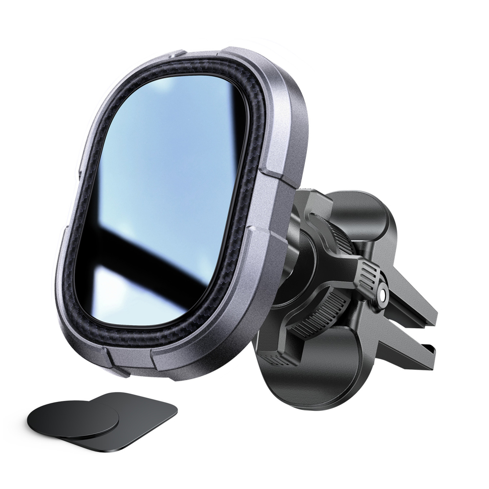 Universal Air Vent Car Mount 360 Degree Rotation Magnetic Cell Phone Holder Shockproof Cell Phone Holder Vehicle Air Vent Car Phone Mount Cell Phone Car Mount Accessories Air outlet model [gray]