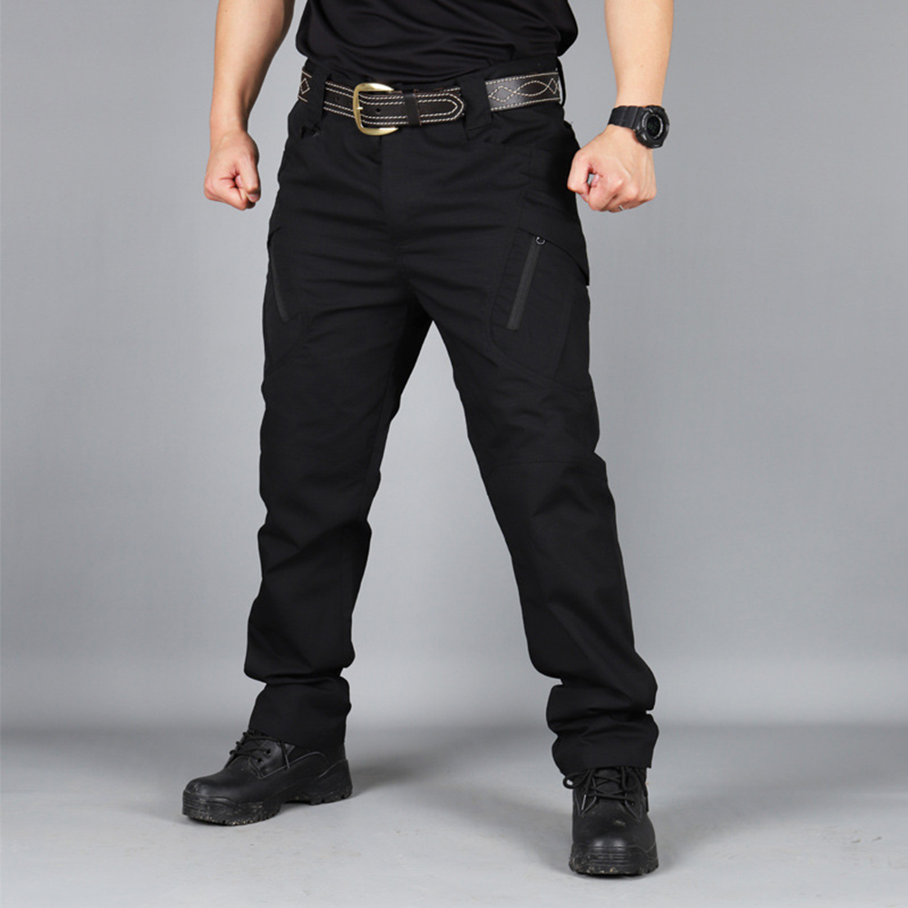 Men Cargo Pants With Pockets Casual Loose Solid Color Breathable