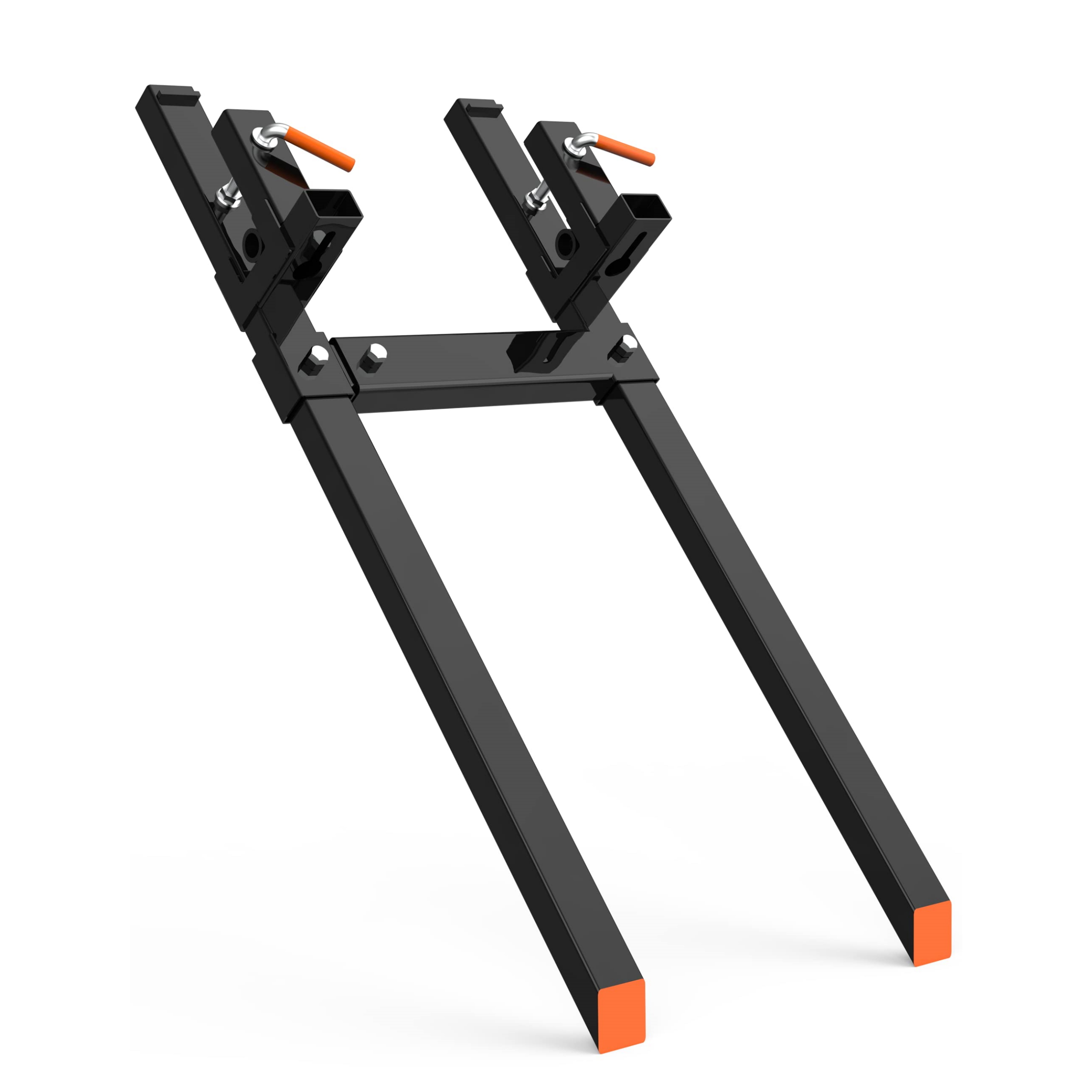 US GARVEE Heavy Duty Clamp-on Pallet Forks with Adjustable Stabilizer Bar for Tractor