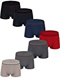 Mid-waist Modal Cotton Men's Trunk Boxers Red