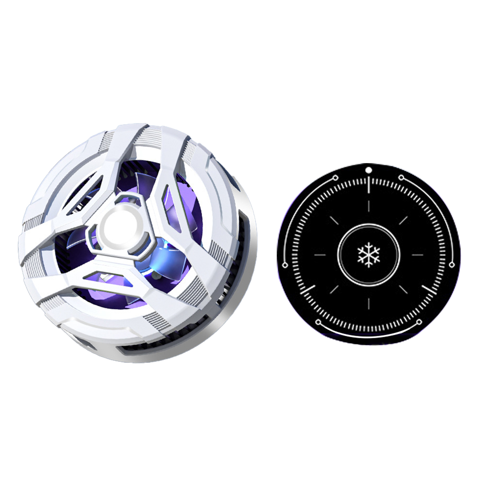 S25 Mobile Phone Cooler Universal Phone Cooling Fan With Adjustable 3-Speed 15W Magnetic Semiconductor Radiator White