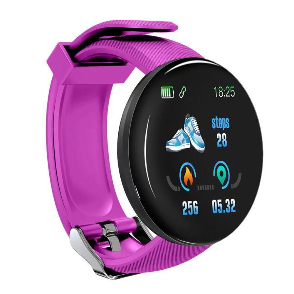 Men Women Intelligent Watch 1.3-inch Tft Color Screen Ip65 Waterproof Sports Fitness Smartwatch Compatible For Android Ios Purple