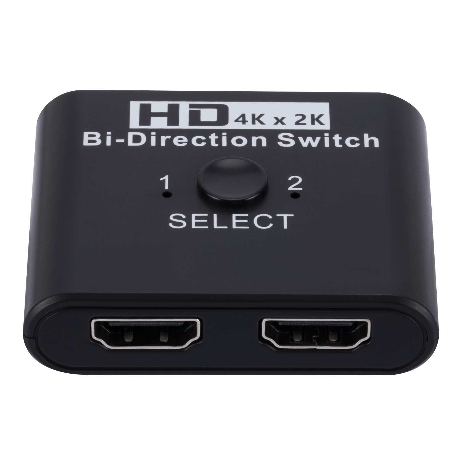 HD Multimedia Interface Switch 4K 60hz Splitter 1080P 3D HD Adapter ABS Bidirectional Switcher 2 In 1 Out/1 In 2 Out HD Hub black