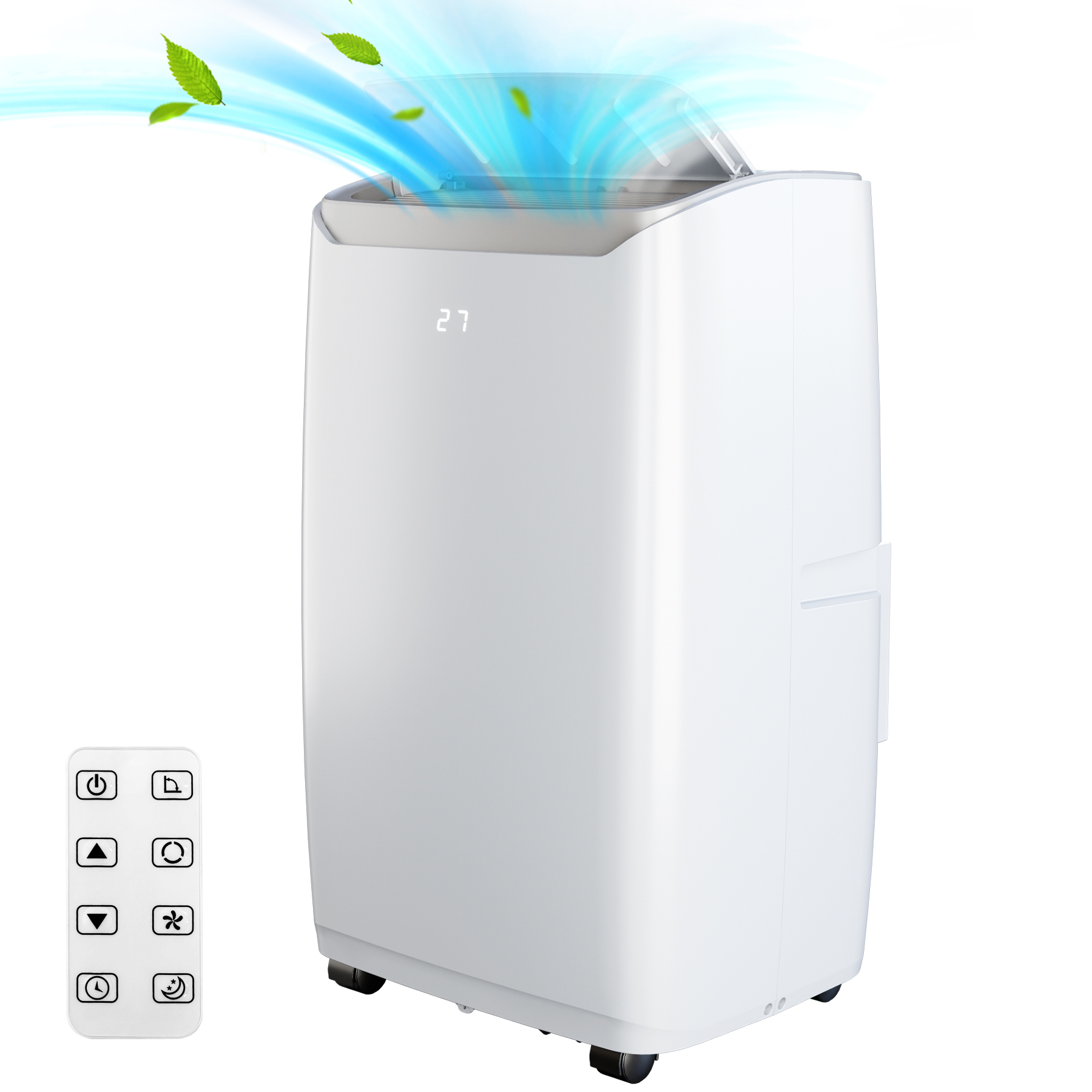 US GARVEE 12,000 BTU Portable AC, Multi-Speed Fan for Room Cooling