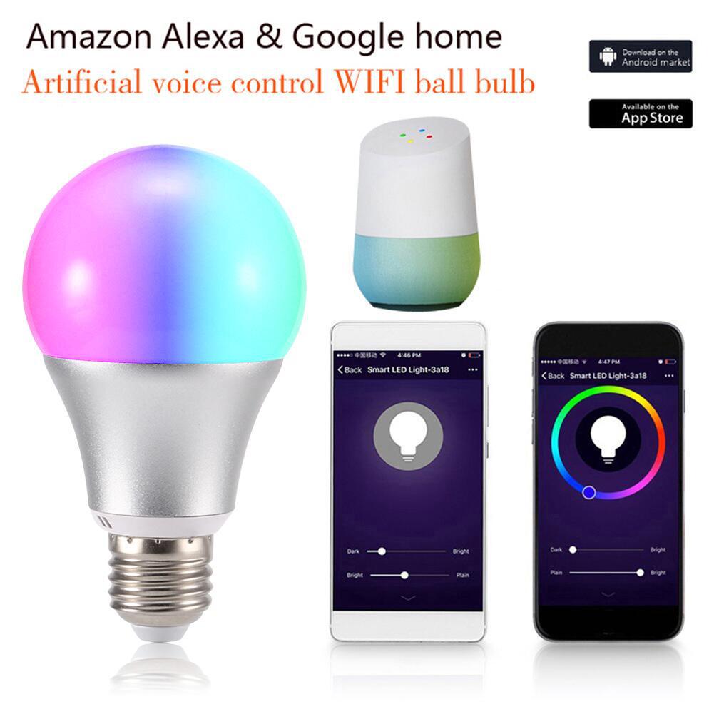 Wholesale 11W Smart Wifi Light Alexa&Google Home Voice Control LED Ball ...