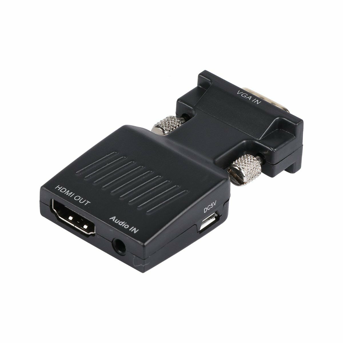 VGA to HDMI 1080P AV Converter HDTV Audio Video Cable Adapter for PC DVD STB black_VGA to HDMI