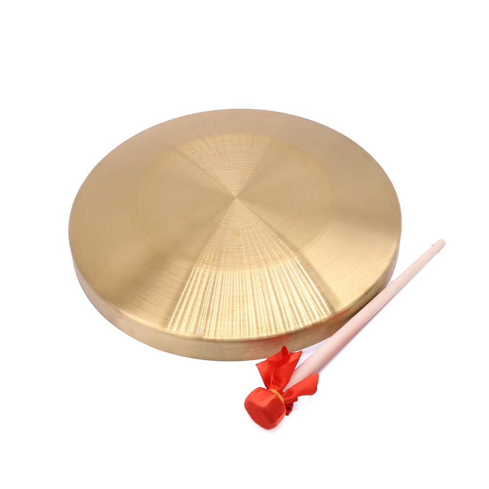 15.5cm/6inch Hand Copper Gong with Drumstick Mini Slamming Musical Instruments Kid Music Toy Gold